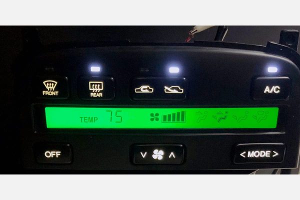 1992-1996 Lexus SC300 & SC400 Climate Control with a green LCD Screen