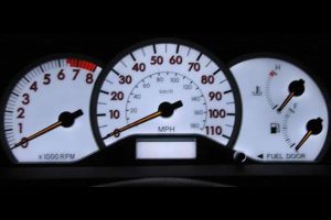 OEM backlighting on a 2007 Toyota Corolla S Instrument Cluster